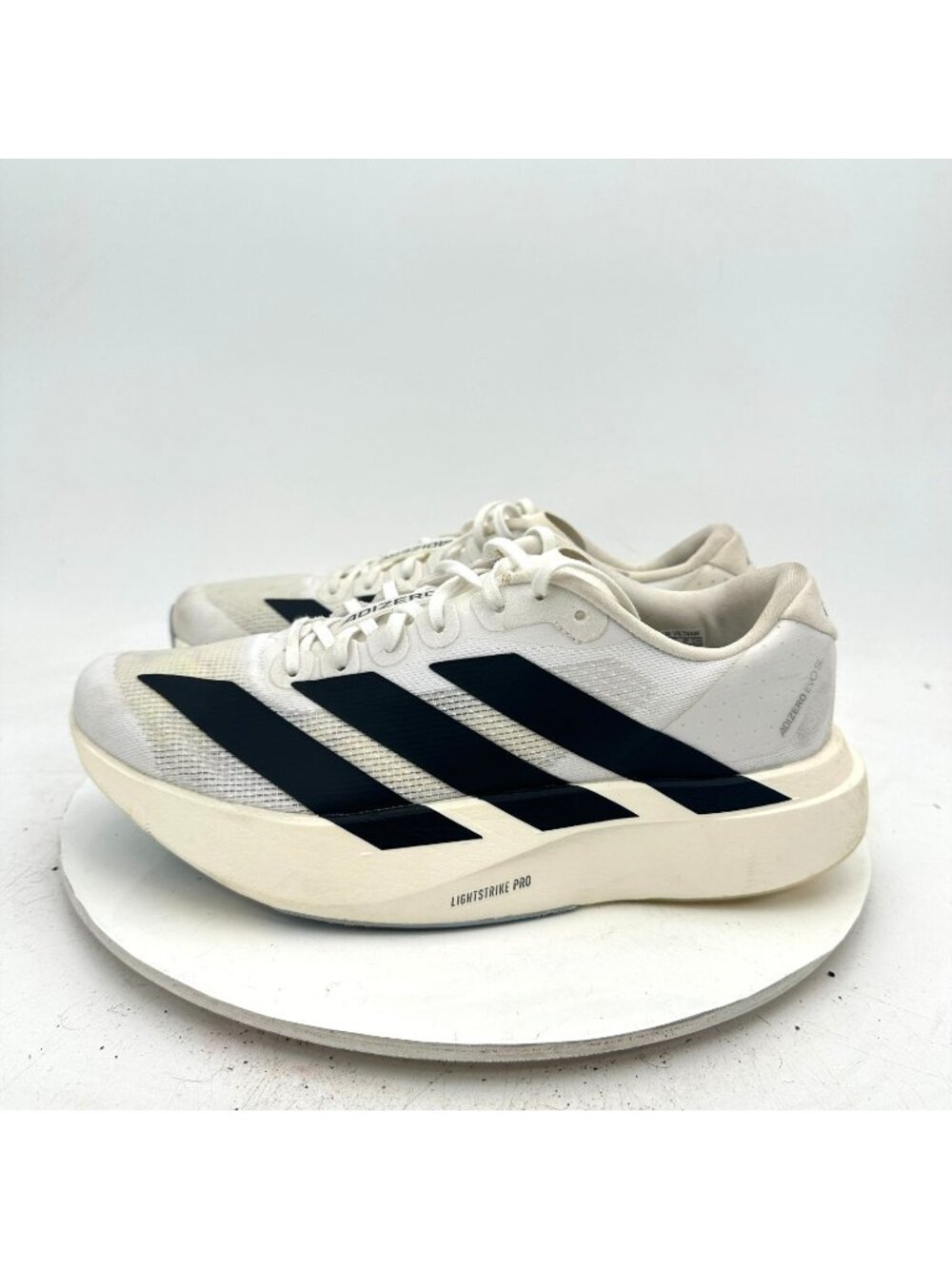 Adidas Adizero Evo SL Women Size 9.5 JH6208 Cloud White Core Black Running Shoe